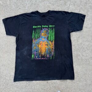 EDC | Electric Daisy 2017 Concert Tee Ravecore Black Graphic Mens L Rave Wear